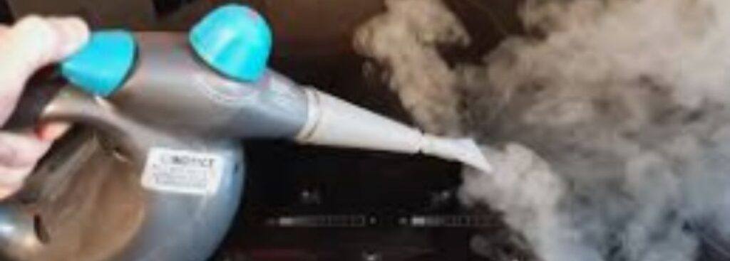 Bissell Steamshot Hard Surface Steam Cleaner in action