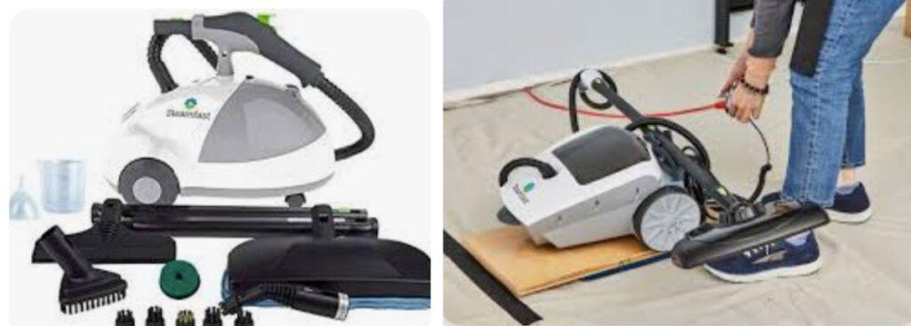 Steamfast Deluxe Canister Steam Cleaner1 parts and starting the machine