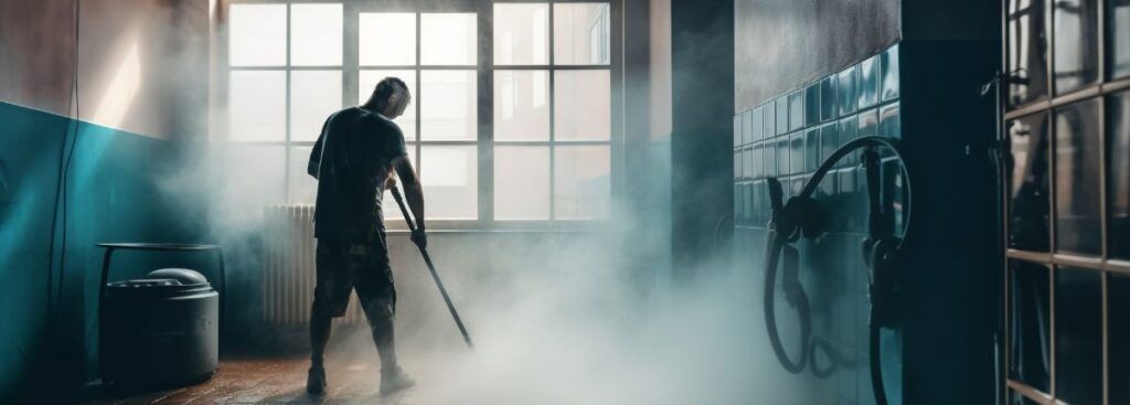 one of the best commercial steam Cleaning machines at work